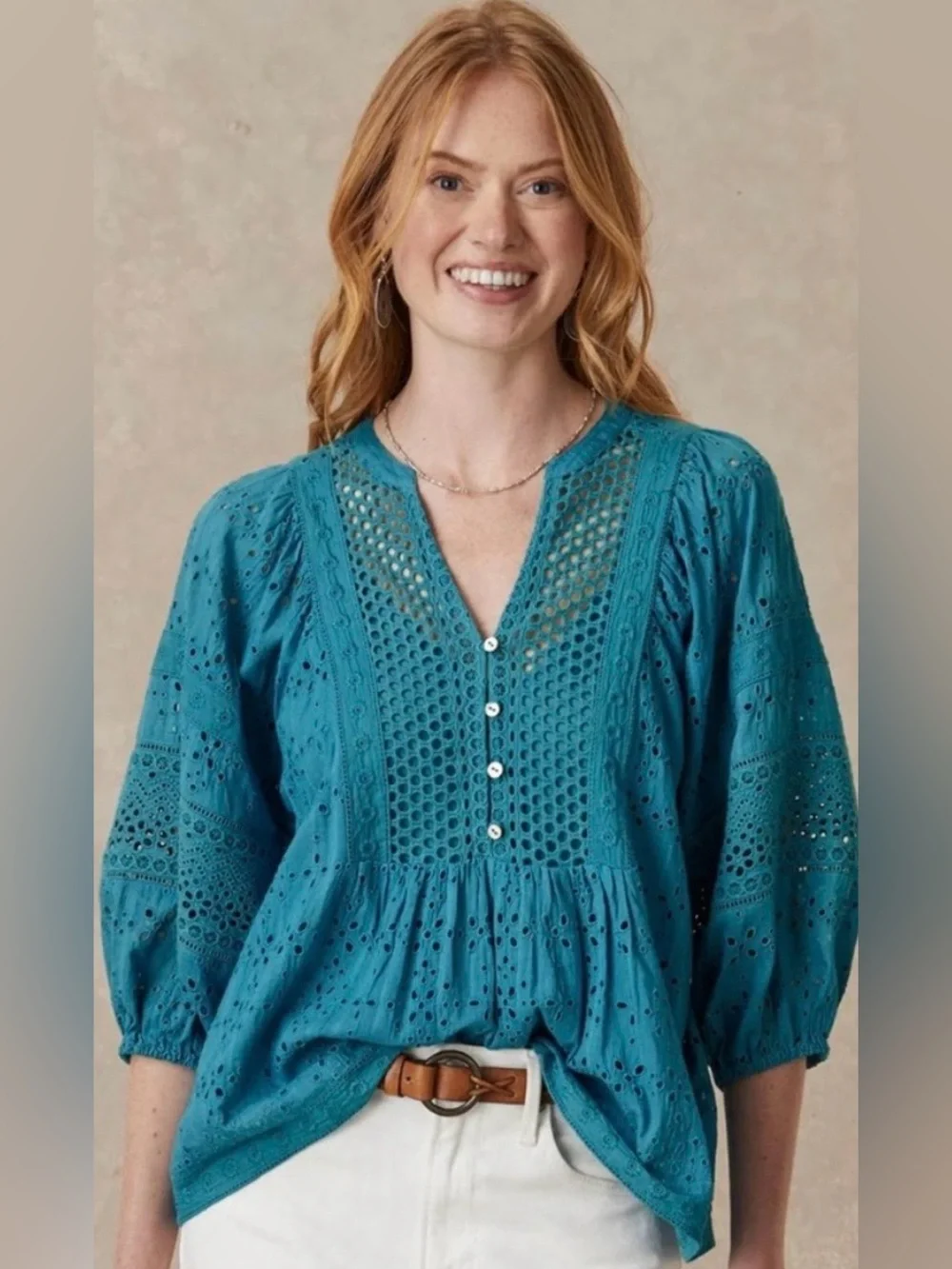 Sundance Eyelet Symphony Top. NWT. Medium. - Picture 1 of 7